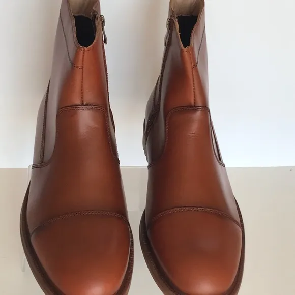 Arkbird Chelsea Boots Zip Closure Men's size 10 Ankle Mid High Top Whiskey Brown