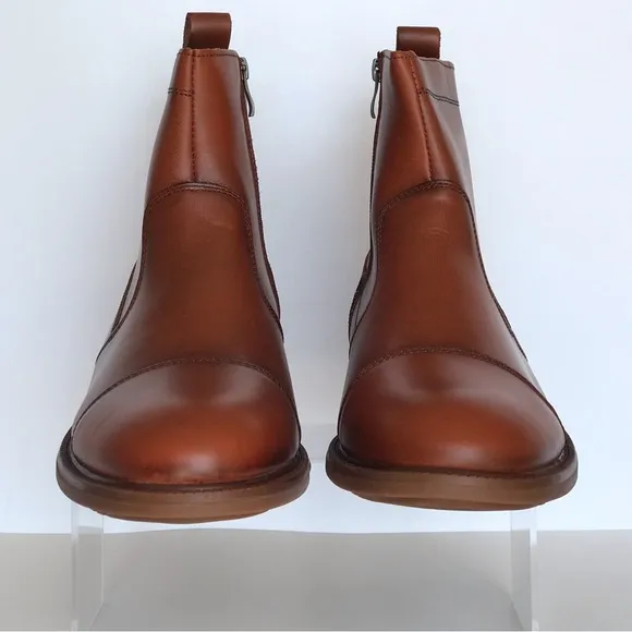 Arkbird Chelsea Boots Zip Closure Men's size 10 Ankle Mid High Top Whiskey Brown
