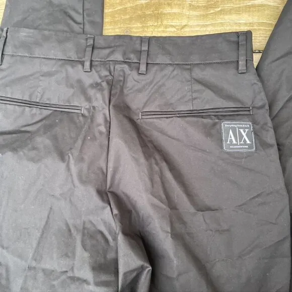 Armani Exchange Black Slim Fit Dress Pants Size 28