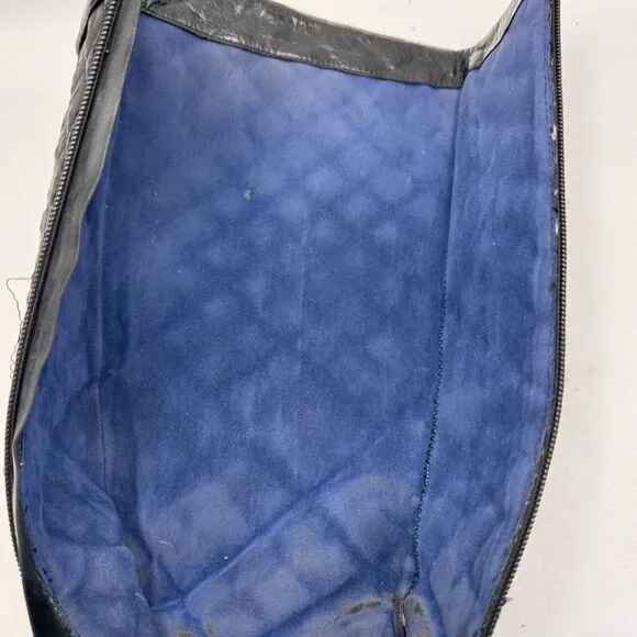ARMANI JEANS Vintage Y2K Quilted Leather/Nylon Riding Boots Sz 8.5 | Waterproof
