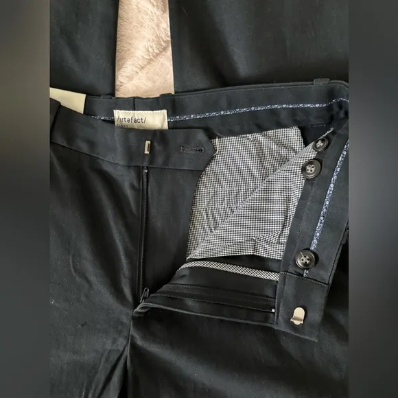 Artefact Men's Straight Leg Slim Fit Dress Pants with Hip Pockets | Sz 31/32