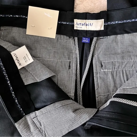 Artefact Men's Straight Leg Slim Fit Dress Pants with Hip Pockets | Sz 31/32