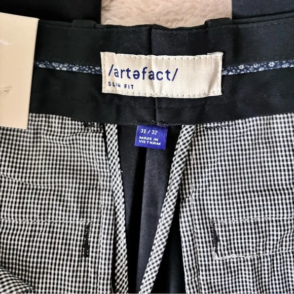Artefact Men's Straight Leg Slim Fit Dress Pants with Hip Pockets | Sz 31/32