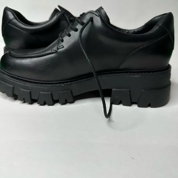 Ash LAB Black Block Loafers Chunky Shoes Wednesday Addams Style shoes