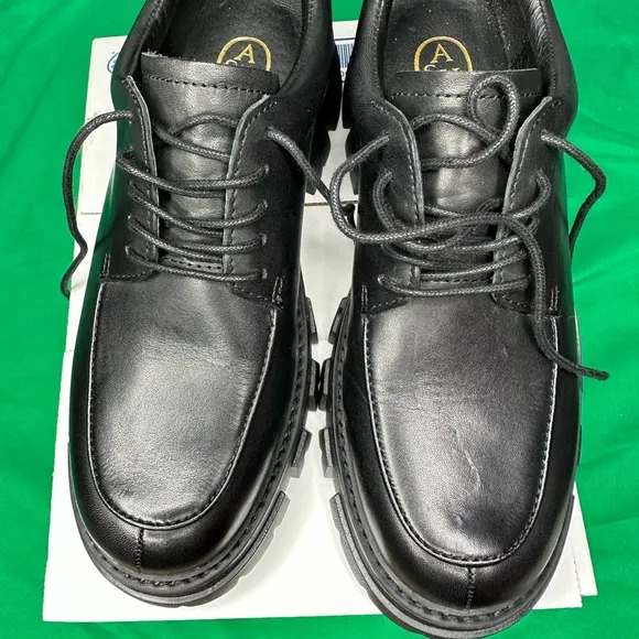 Ash LAB Black Block Loafers Chunky Shoes Wednesday Addams Style shoes