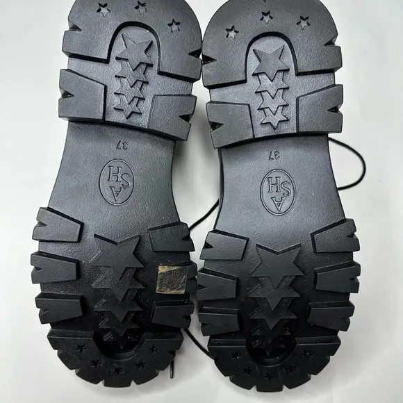 Ash LAB Black Block Loafers Chunky Shoes Wednesday Addams Style shoes