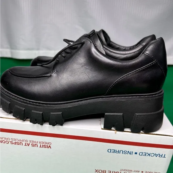 Ash LAB Black Block Loafers Chunky Shoes Wednesday Addams Style shoes