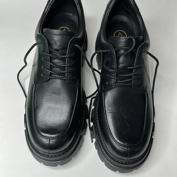 Ash LAB Black Block Loafers Chunky Shoes Wednesday Addams Style shoes