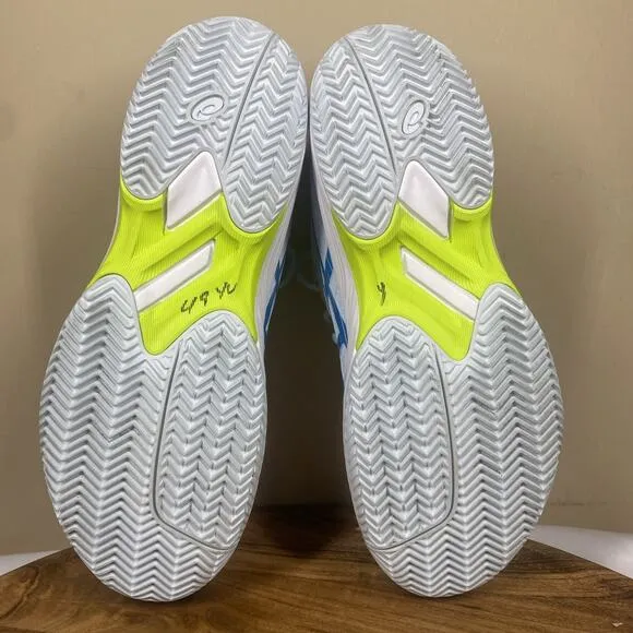 Asics Gel Game 9 Womens Blue &amp; White Size 9.5 Pickleball Tennis Running Shoes
