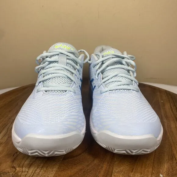 Asics Gel Game 9 Womens Blue &amp; White Size 9.5 Pickleball Tennis Running Shoes