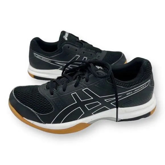 Asics Gel-Rocket Vollyball Shoes Black/Silver 7.5