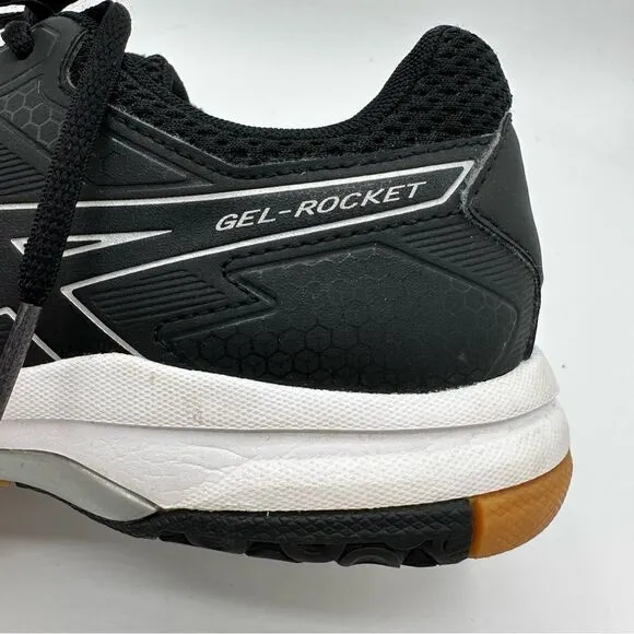 Asics Gel-Rocket Vollyball Shoes Black/Silver 7.5