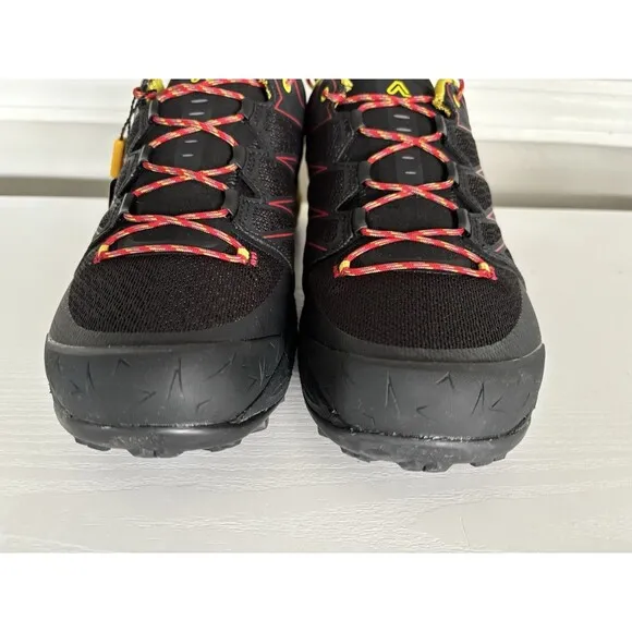 ASOLO Softrock Hiking Shoes - Men's 9.5 Black/Black/Yellow