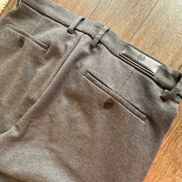 Au Noir Infinity Sophisticated Gray Pants Slim Fit Stretch Chino Trousers 33
