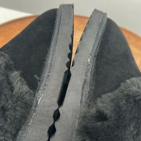 Aus Wooli Shoes Wm 5 Men 4 Black Water Resistant Sheepskin Slip On Slipper Clog