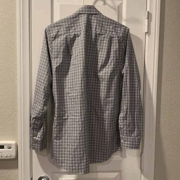Awearness AWEARNESS Kenneth Cole Dress Shirt Gray White Size 15 EUC #1853