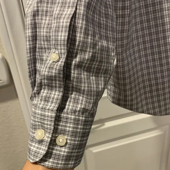 Awearness AWEARNESS Kenneth Cole Dress Shirt Gray White Size 15 EUC #1853