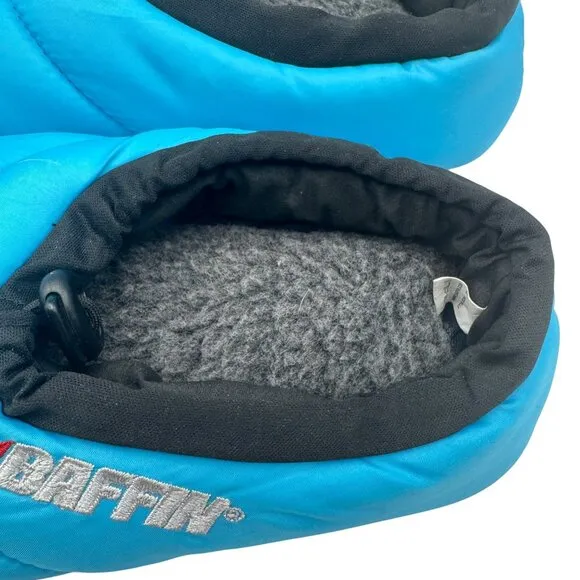 Baffin Size Large Cush Insulated Slipper Shoes Blue &amp; Black Durable &amp; Cozy