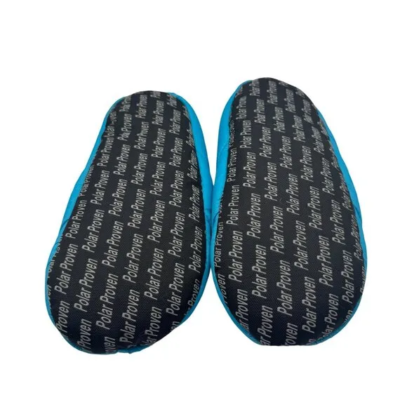 Baffin Size Large Cush Insulated Slipper Shoes Blue &amp; Black Durable &amp; Cozy