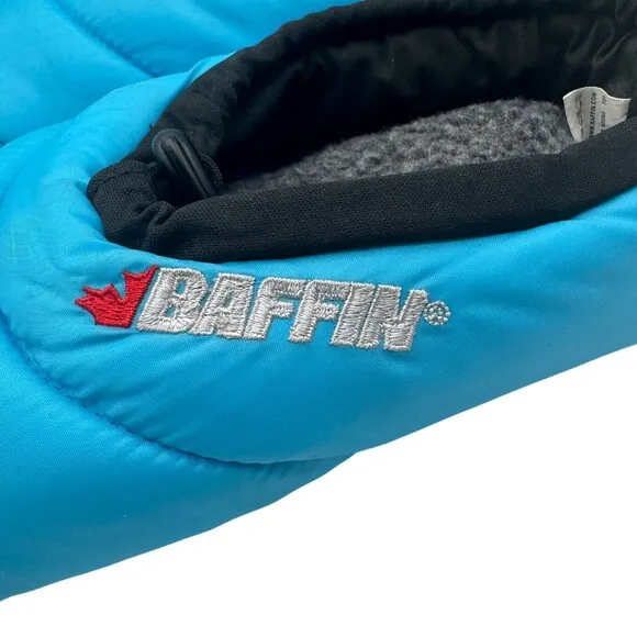 Baffin Size Large Cush Insulated Slipper Shoes Blue &amp; Black Durable &amp; Cozy