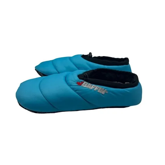Baffin Size Large Cush Insulated Slipper Shoes Blue &amp; Black Durable &amp; Cozy