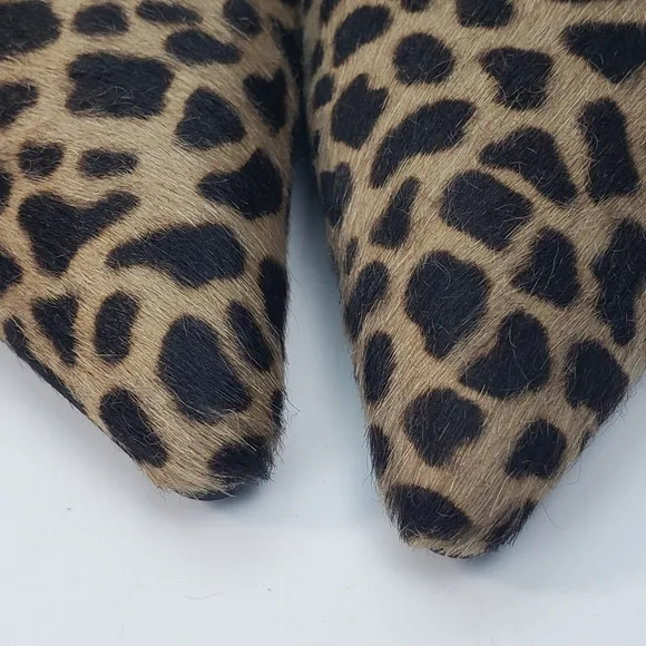 Baldan Fur Leopard Red Patent Leather Ankle Mobwife Euro 39 US 8.5