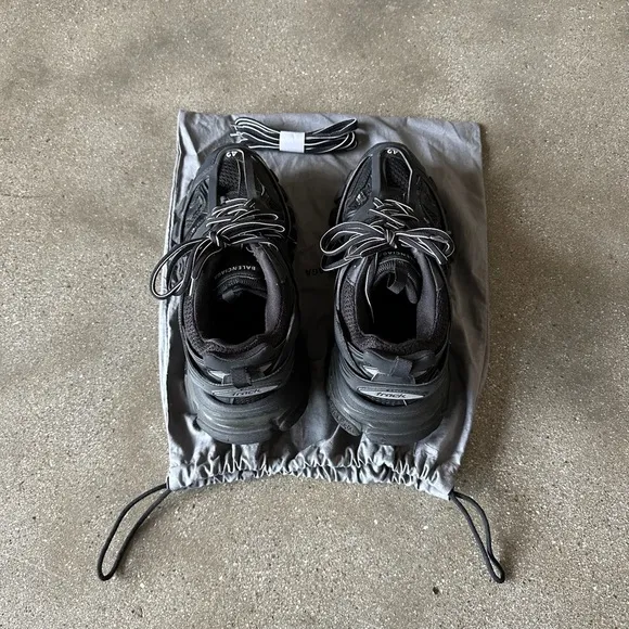 Balenciaga Black Athletic Shoes with Chunky Design