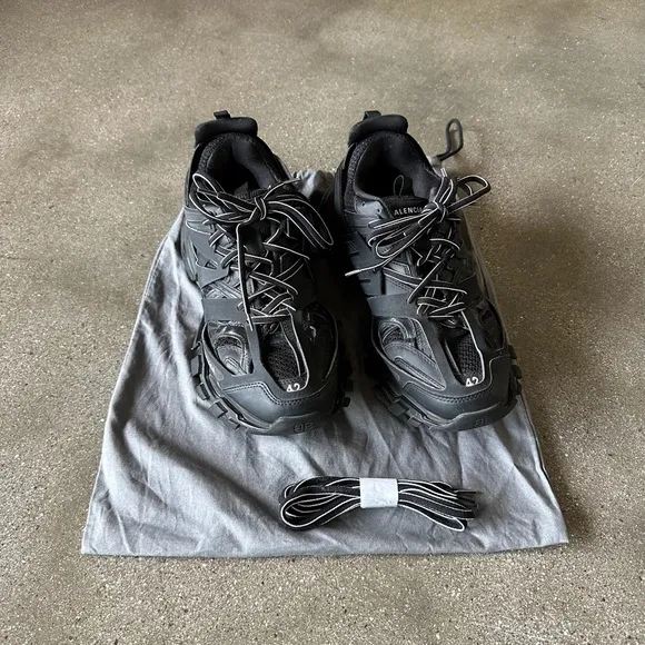 Balenciaga Black Athletic Shoes with Chunky Design