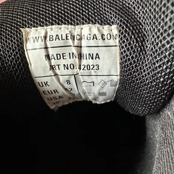 Balenciaga Black Athletic Shoes with Chunky Design