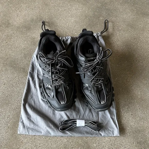 Balenciaga Black Athletic Shoes with Chunky Design