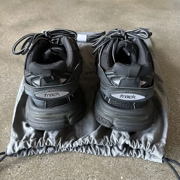 Balenciaga Black Athletic Shoes with Chunky Design
