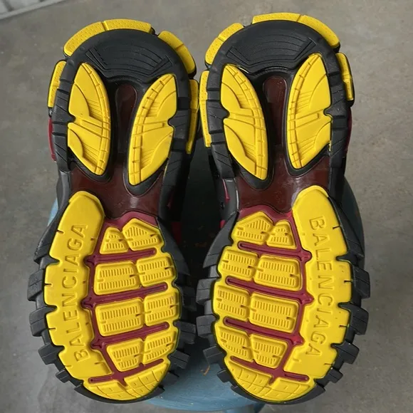 Balenciaga Red and Black Athletic Shoes