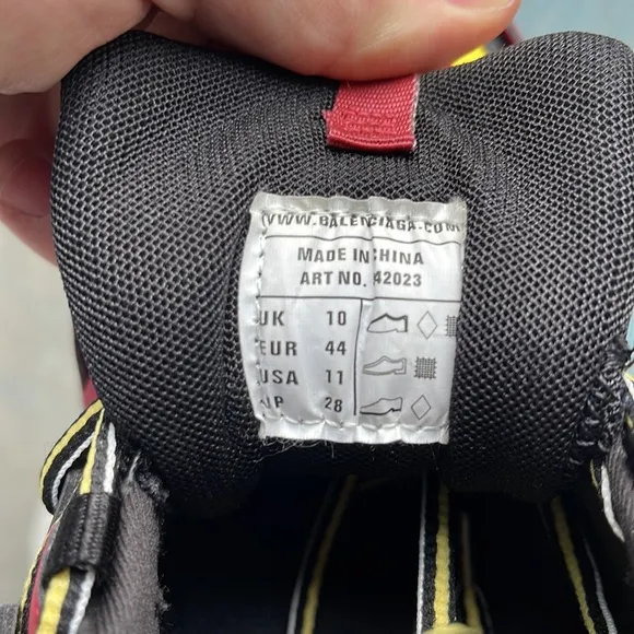 Balenciaga Red and Black Athletic Shoes