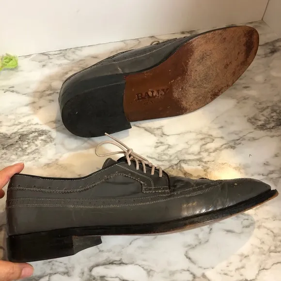 Ballys’s of Switzerland Grey Leather Wingtip