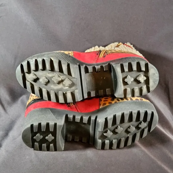 Bamboo Cheetah Platform Boots