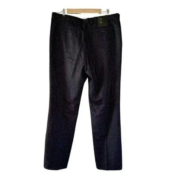 Banana Republic Mario Bellucci Blue Italian Wool Slim-Fit Pin Stripe Pants 35X32