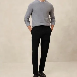 Banana Republic Men's Black Tailored Slim Fit Dess Pants