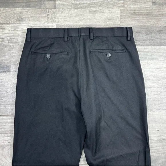 Banana Republic Men's Black Tailored Slim Fit Dess Pants