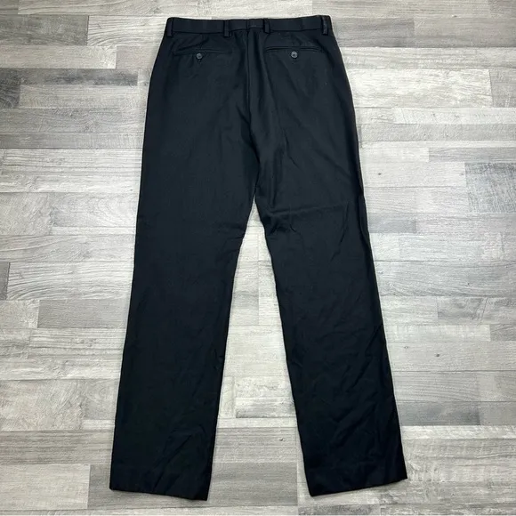 Banana Republic Men's Black Tailored Slim Fit Dess Pants