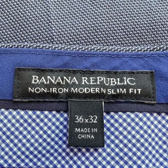 🔃Banana Republic Men’s Blue Straight Leg Slim Fit Dress Pants