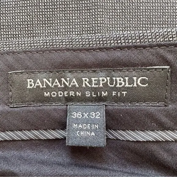 🔃Banana Republic Men’s Gray Wool Straight Leg Slim Fit Dress Pants