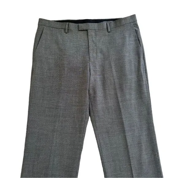 🔃Banana Republic Men’s Gray Wool Straight Leg Slim Fit Dress Pants