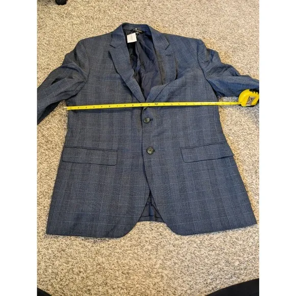 Banana Republic NEW Men's Blazer Dress Coat Size 42r Blue Plaid Slim Fit.