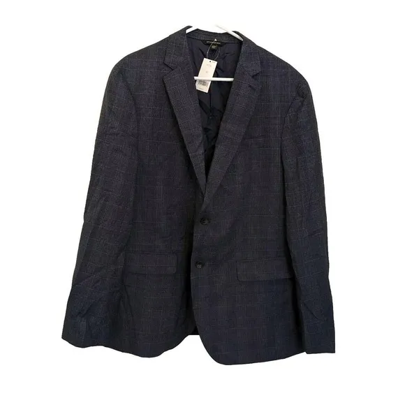 Banana Republic NEW Men's Blazer Dress Coat Size 42r Blue Plaid Slim Fit.