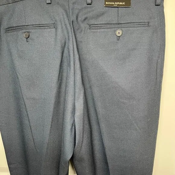 Banana Republic NWT Men's Slim Stretch Blue  Dress Pants 35x30