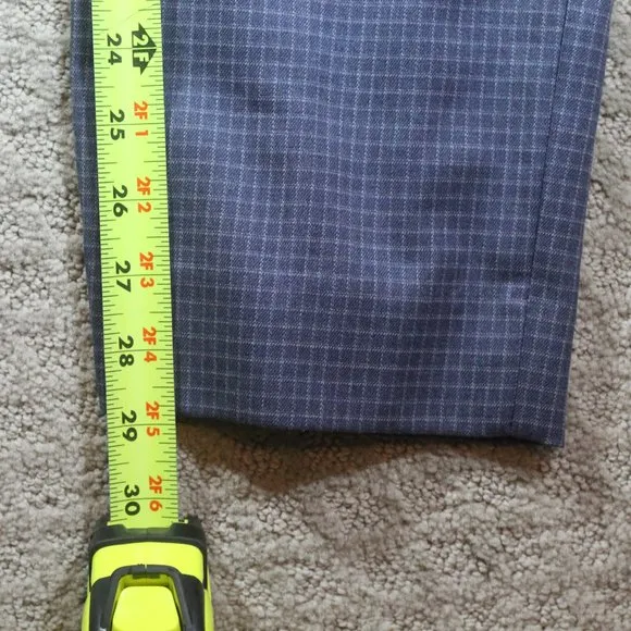 Banana Republic Slim Fit Blue Plaid Trousers