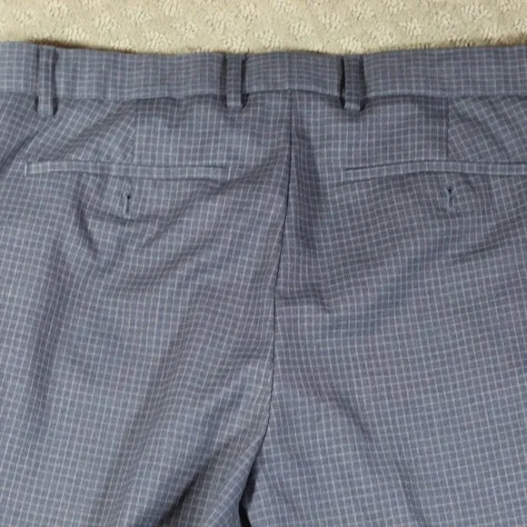 Banana Republic Slim Fit Blue Plaid Trousers
