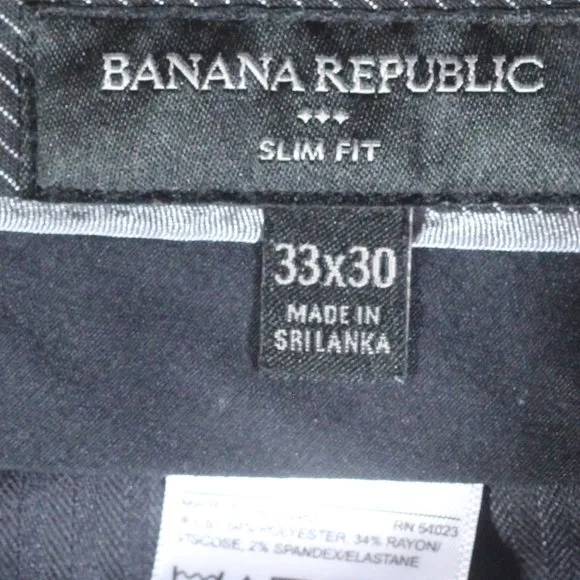 Banana Republic Slim Fit Blue Plaid Trousers