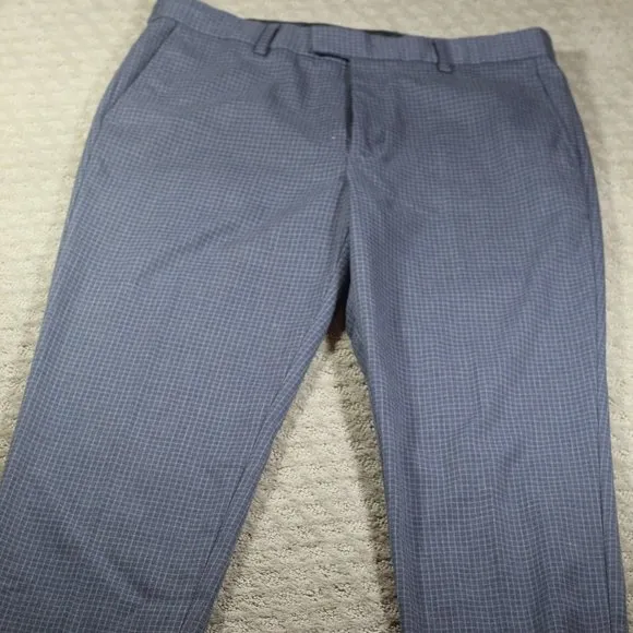 Banana Republic Slim Fit Blue Plaid Trousers
