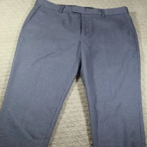 Banana Republic Slim Fit Blue Plaid Trousers